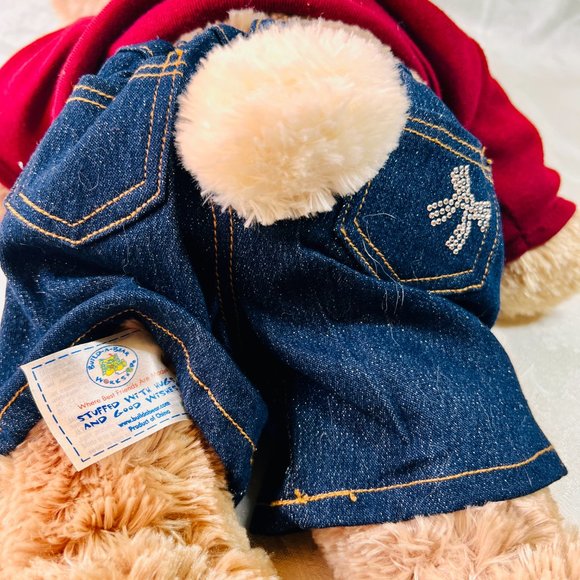 Build A Bear Bunny BABW Clothes Plush Poseable Ears Jeans & Princess T-Shirt 16" - Picture 5 of 10